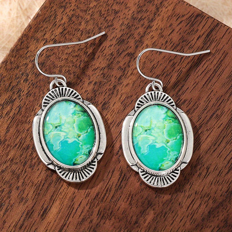 Bohemian Anti-allergy Silvery Color Drop Hook Earrings